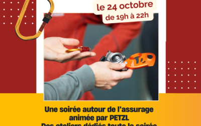 Soirée assurage avec petzl